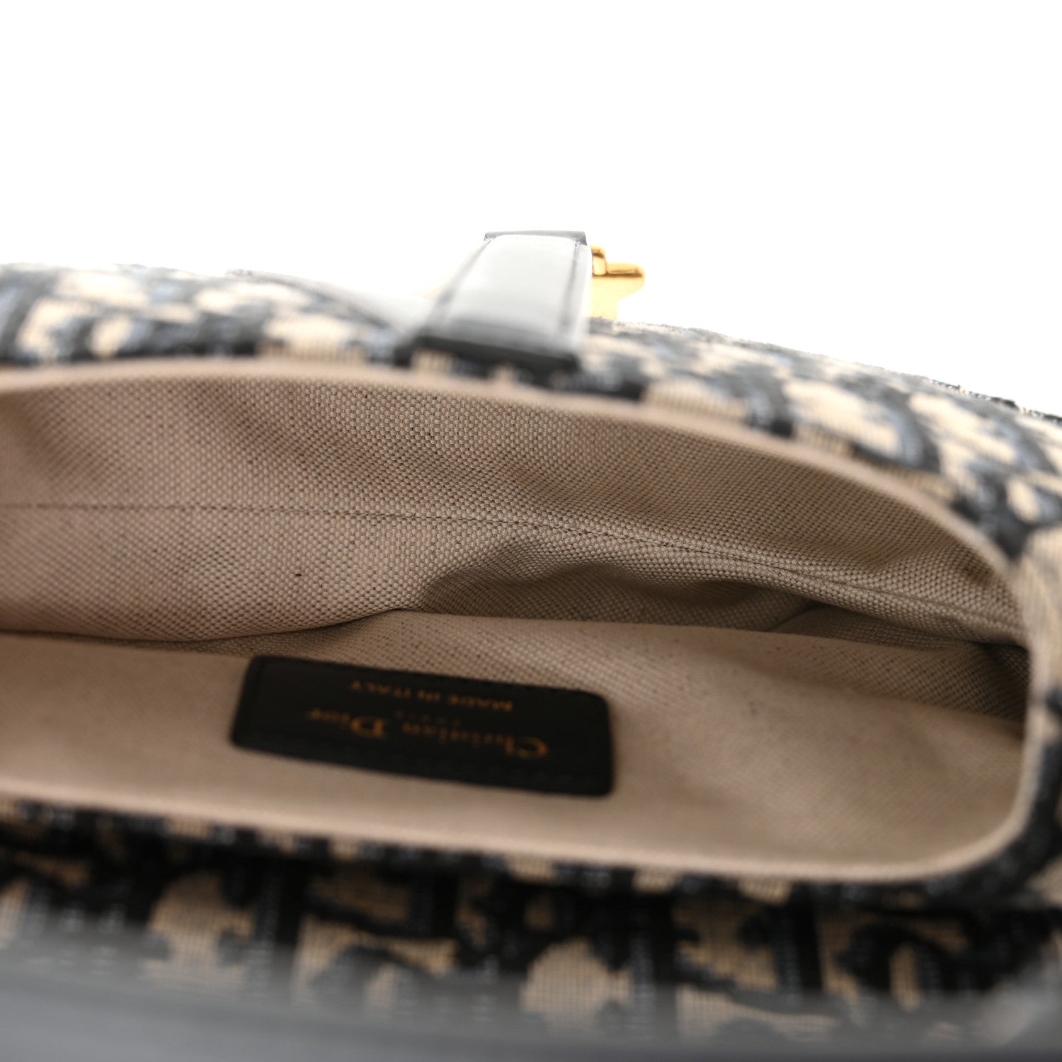 Christian Dior Oblique Mini Saddle Bag With Strap Blue 6 of 10