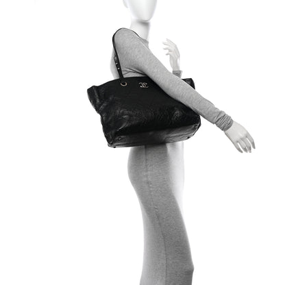 Chanel Glazed Calfskin Large On the Road Zip Tote Black 2 of 11