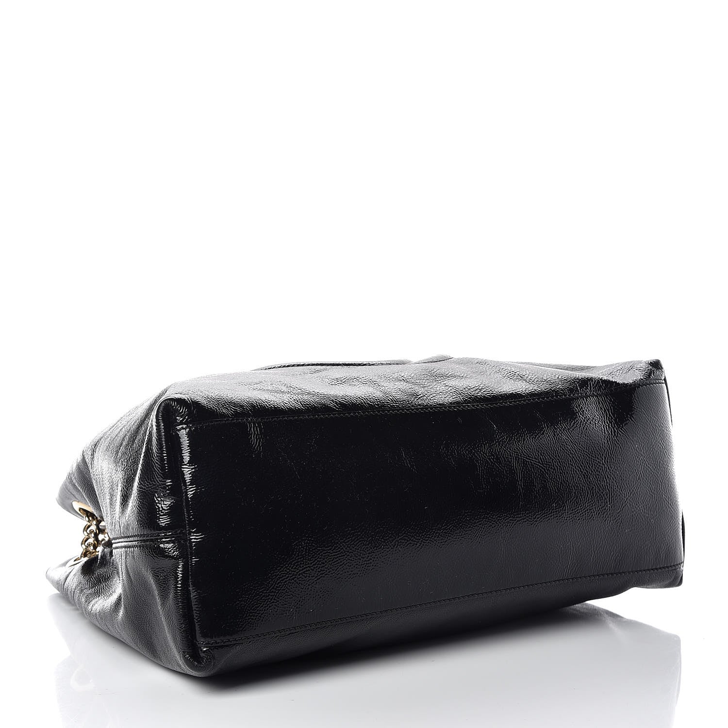 Gucci Patent Medium Soho Chain Shoulder Bag Black 4 of 10