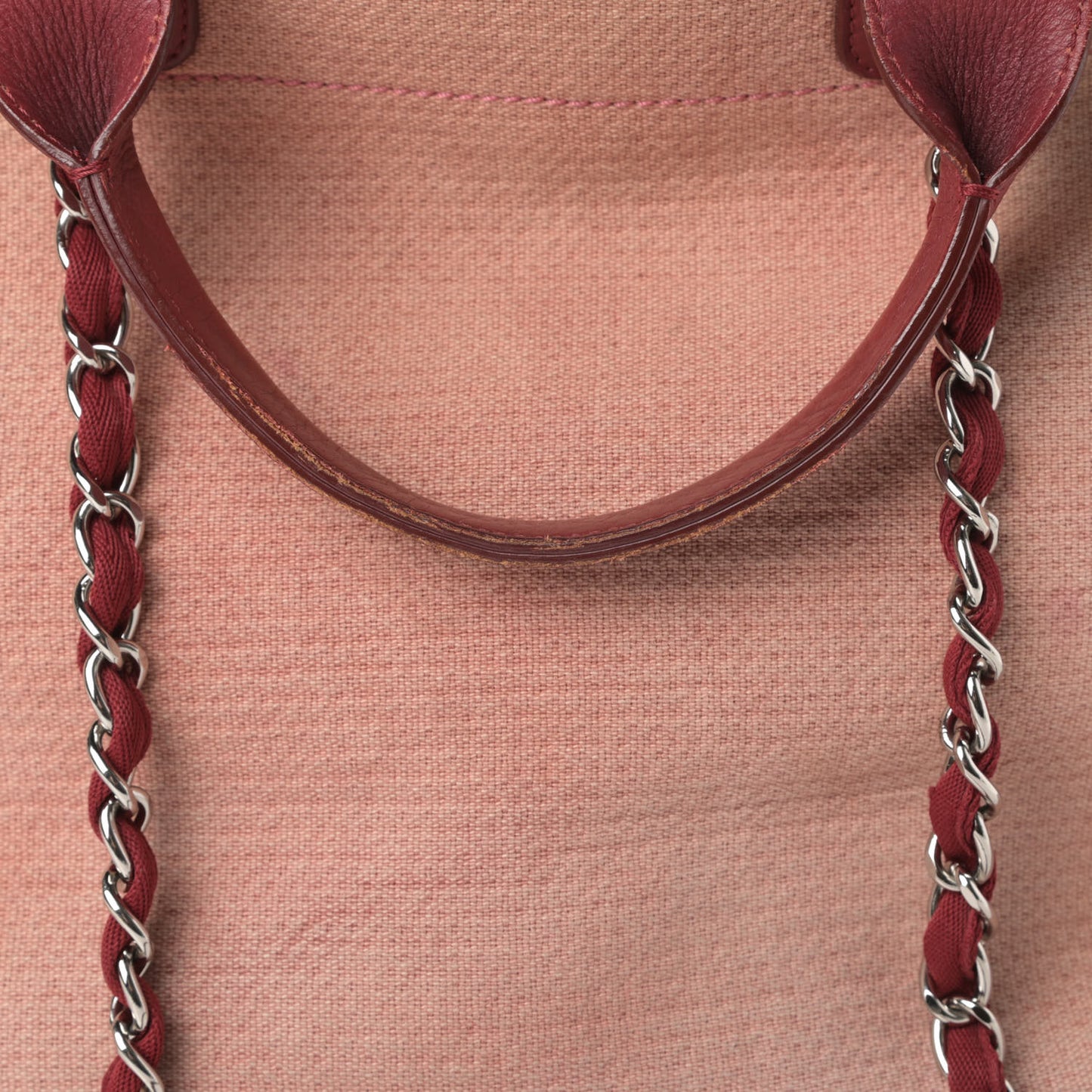 Canvas Medium Deauville Tote Red