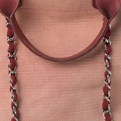 Chanel Canvas Medium Deauville Tote Red 16 of 19