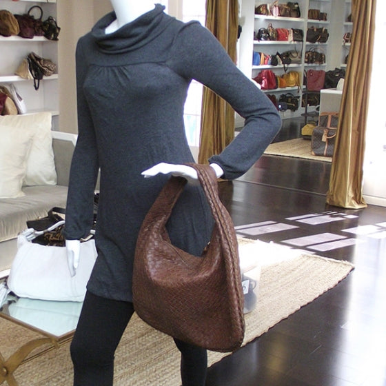 Bottega Veneta Woven Maxi Veneta Brown 2 of 12