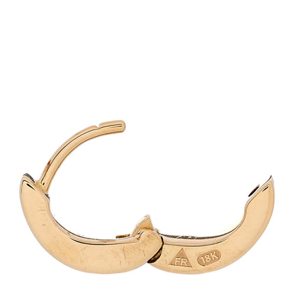 Foundrae 18K Yellow Gold Ceramic Strength Tenet Huggie Earring Red 3 of 5