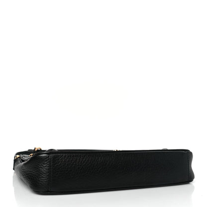 Salvatore Ferragamo Grained Calfskin Gancio Shoulder Bag Black 4 of 8