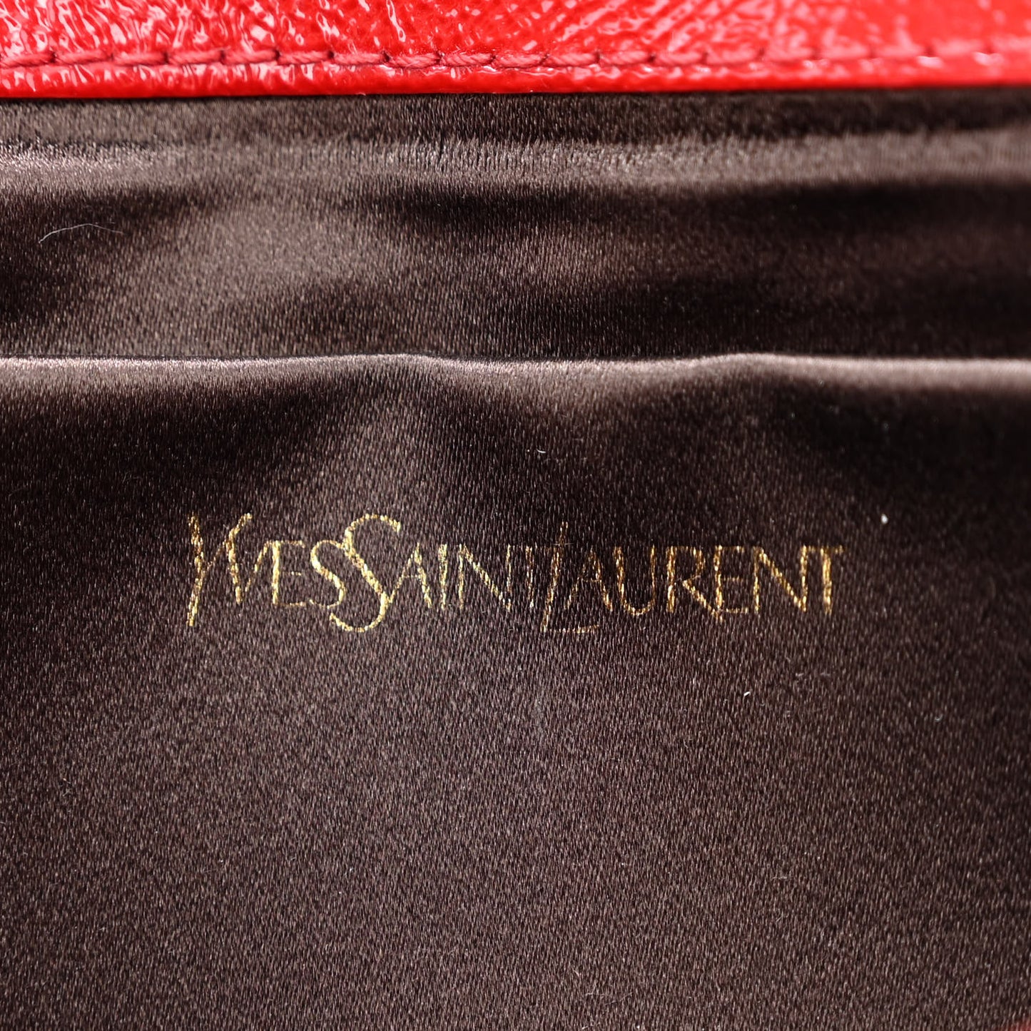 Textured Patent Monogram Large Belle De Jour Clutch Red