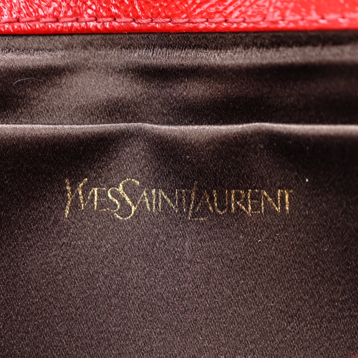 Saint Laurent Textured Patent Monogram Large Belle De Jour Clutch Red 6 of 13
