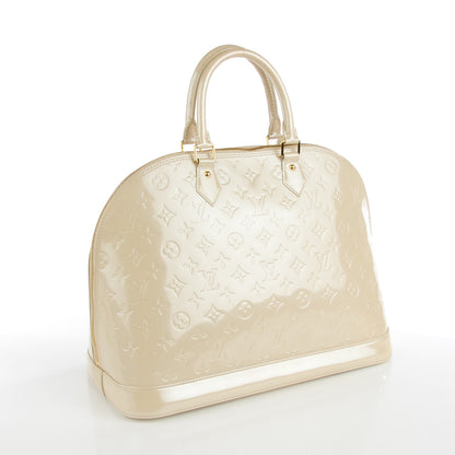 Louis Vuitton Vernis Alma MM Blanc Corail 3 of 8