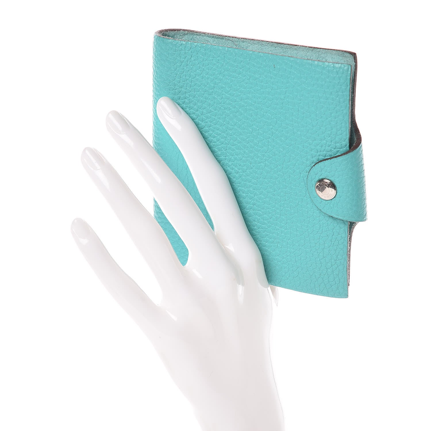 Hermes Taurillon Clemence Ulysse Mini Notebook Bleu Atoll 2 of 7