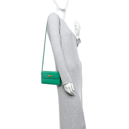 Hermes Chevre Mysore Kelly To Go Wallet Menthe 2 of 9