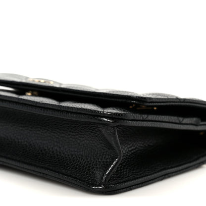 Chanel Caviar Quilted Wallet On Chain WOC Black 11 of 12