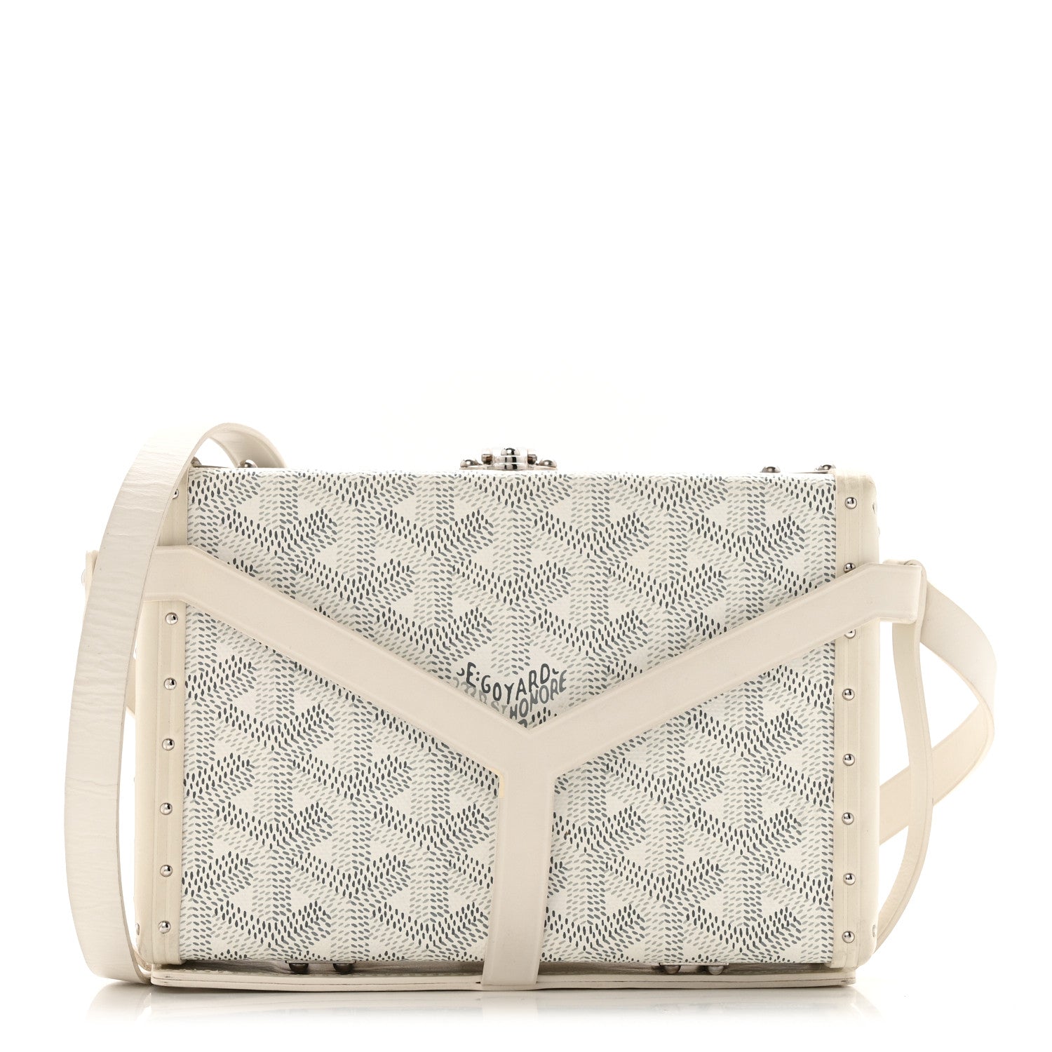 Goyard Goyardine Minaudiere Trunk Bag White 1 of 15