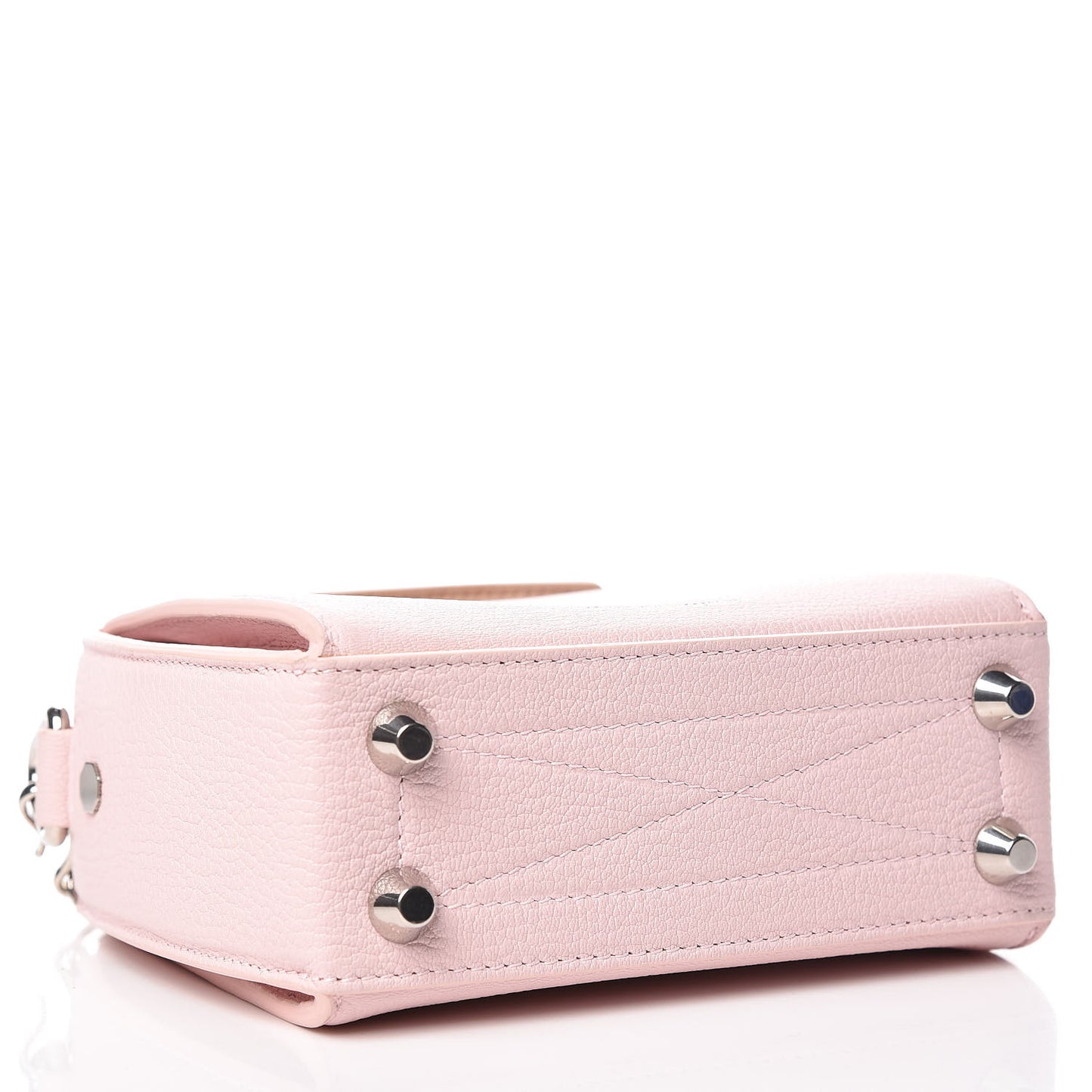 Calfskin Box Shoulder Bag 16 Baby Pink