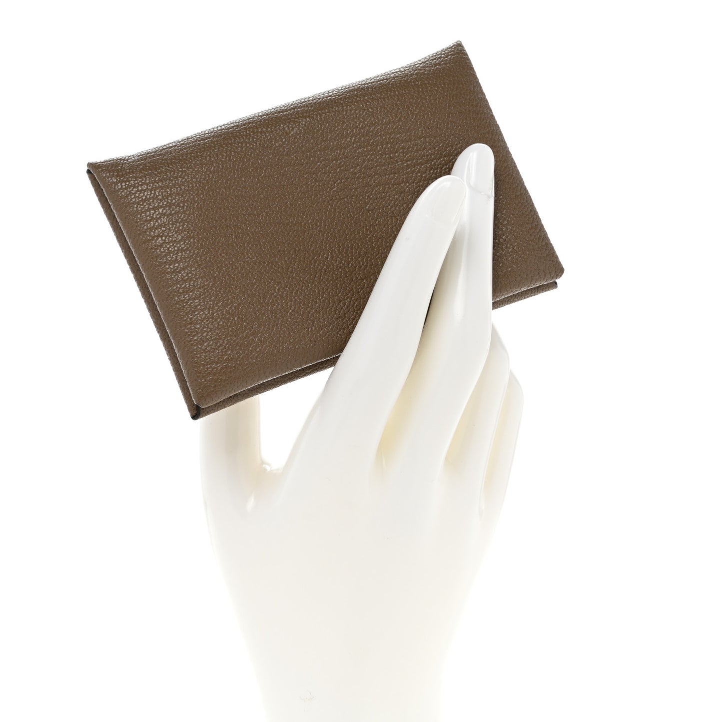 Chevre Mysore Calvi Card Case Etoupe