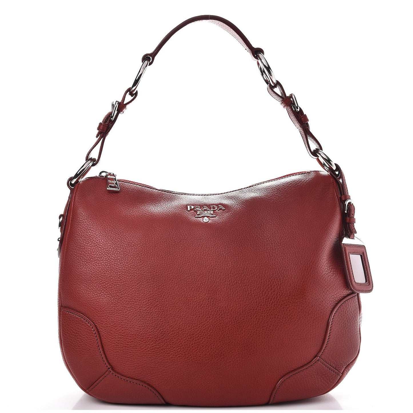 Vitello Daino Sacca Hobo Rubino