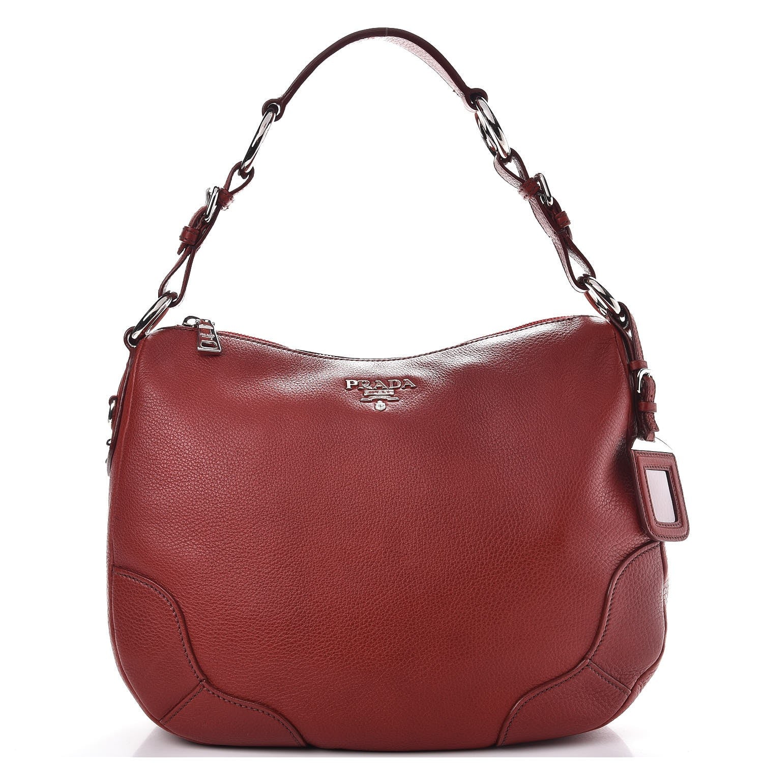 Prada Vitello Daino Sacca Hobo Rubino 1 of 11