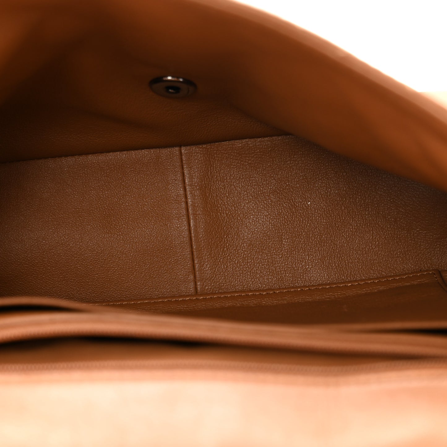Lambskin Quilted Elementary Chic Flap Brown