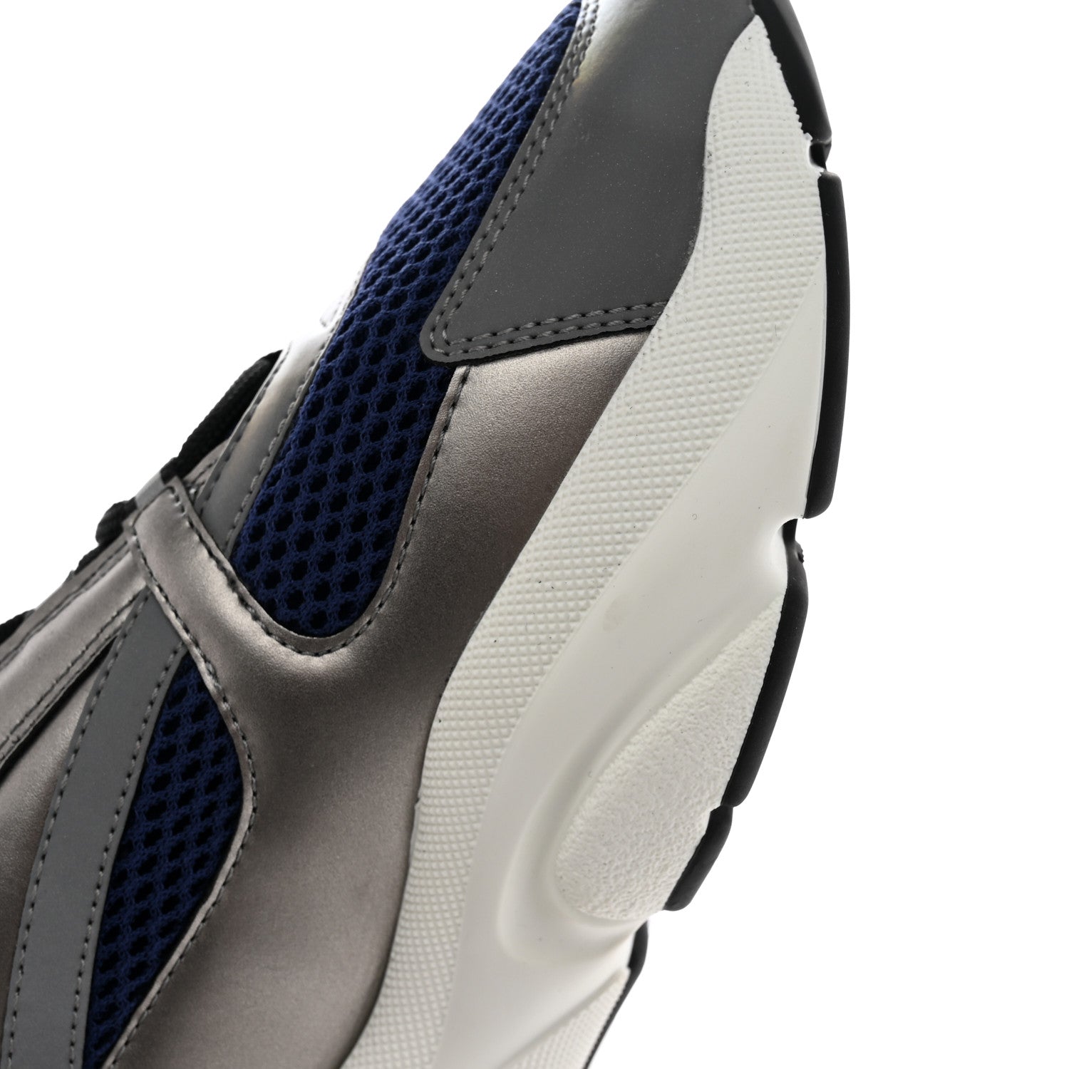 Christian Dior Technical Mesh Calfskin Mens B22 Sneakers 43 Blue Silver 12 of 13