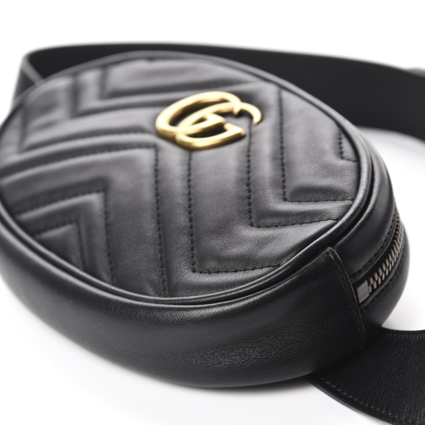 Calfskin Matelasse GG Marmont Belt Bag 95 38 Black