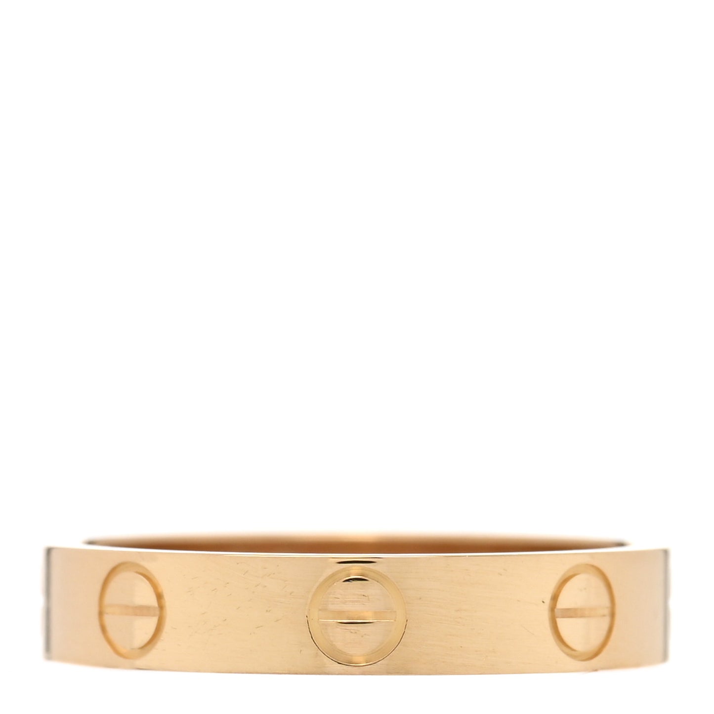 18K Yellow Gold 3.5mm LOVE Wedding Band Ring 53 6.5
