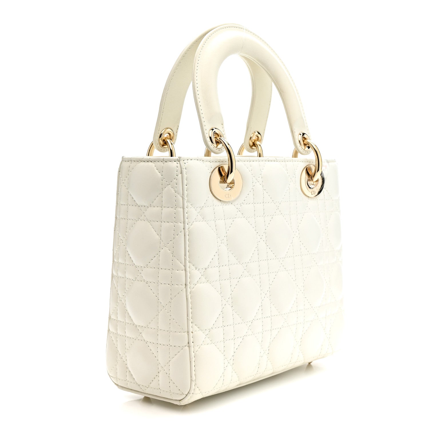 Christian Dior Lambskin Cannage Small My ABCDior Lady Dior Latte 3 of 10