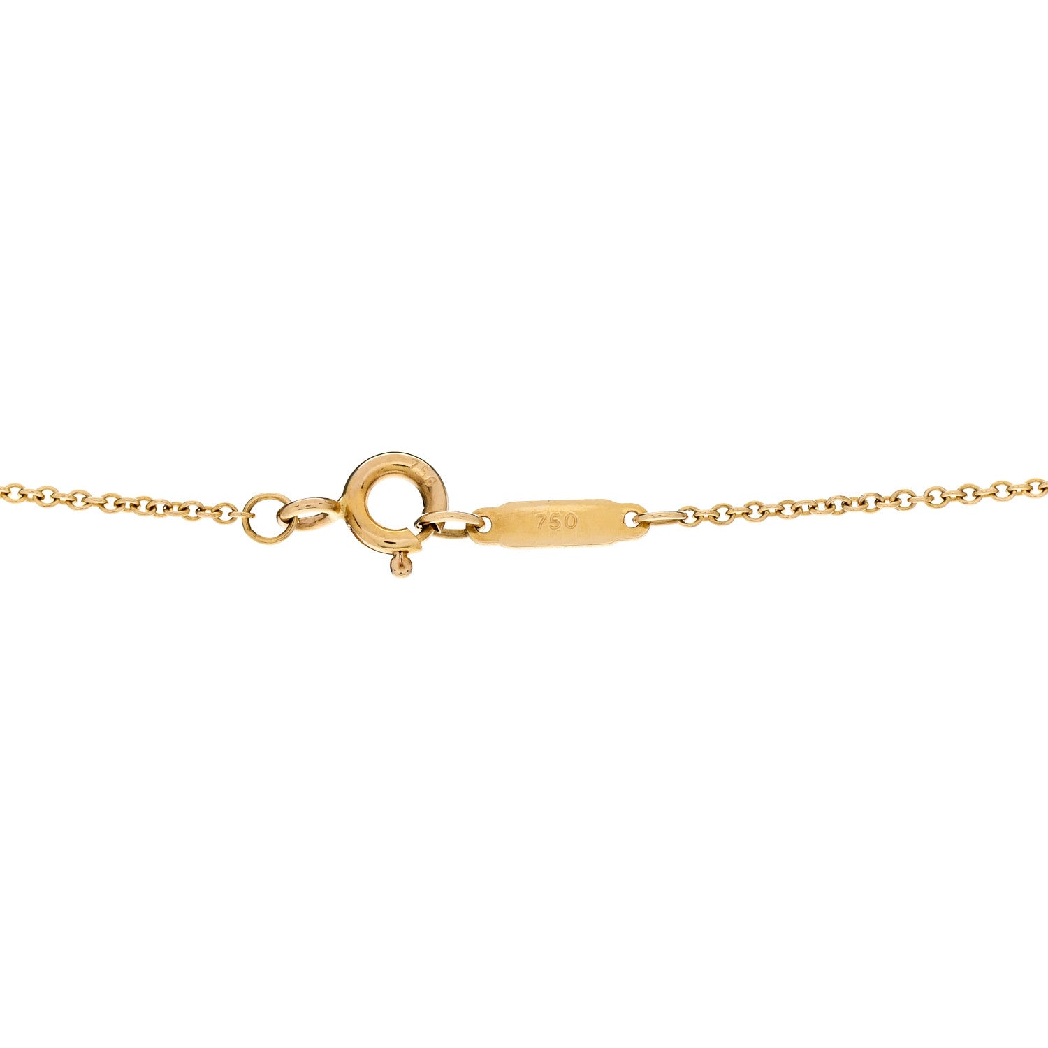 Tiffany 18K Yellow Gold Diamond Crown Key Pendant Necklace 6 of 7