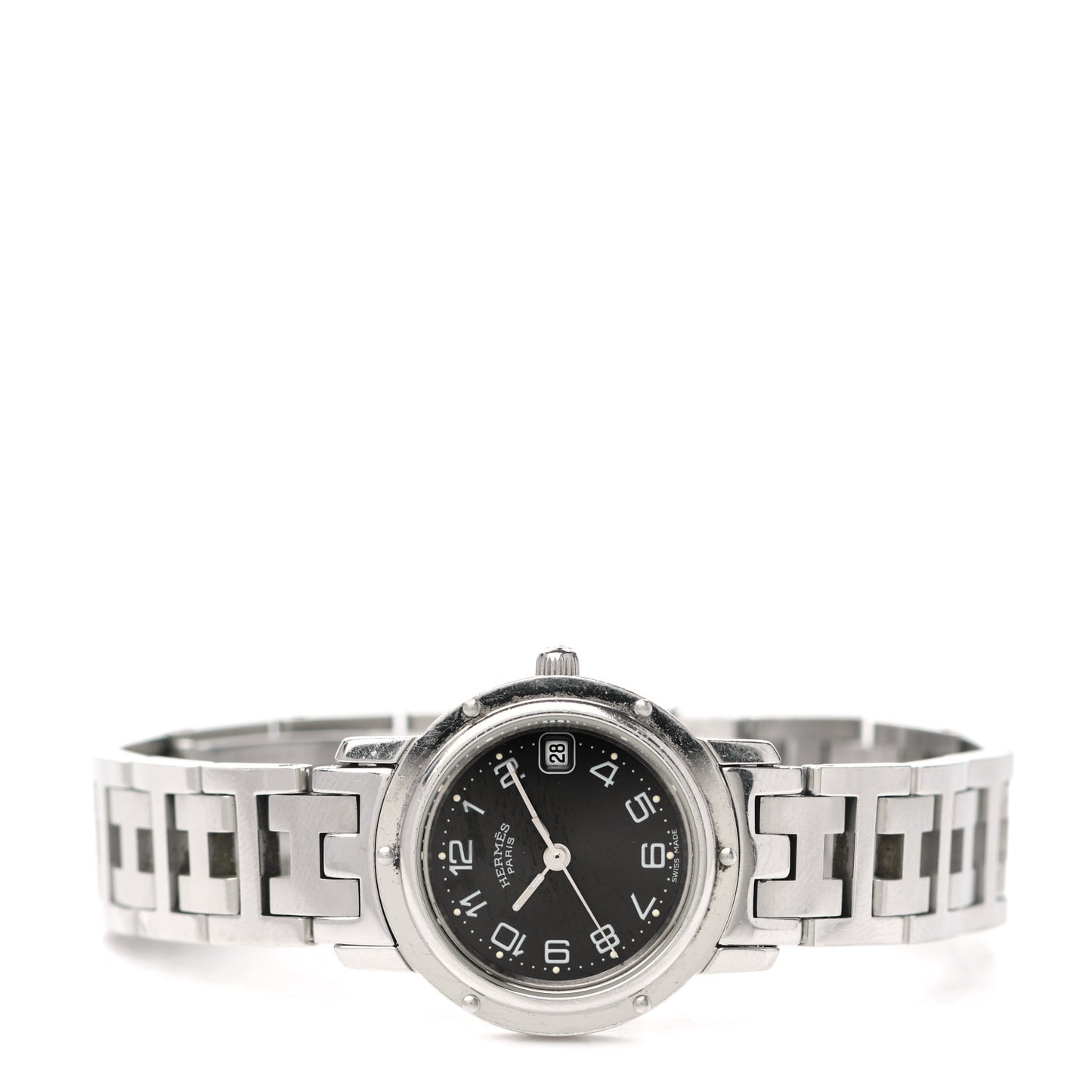 Stainless Steel 24mm Clipper Quartz Watch Black