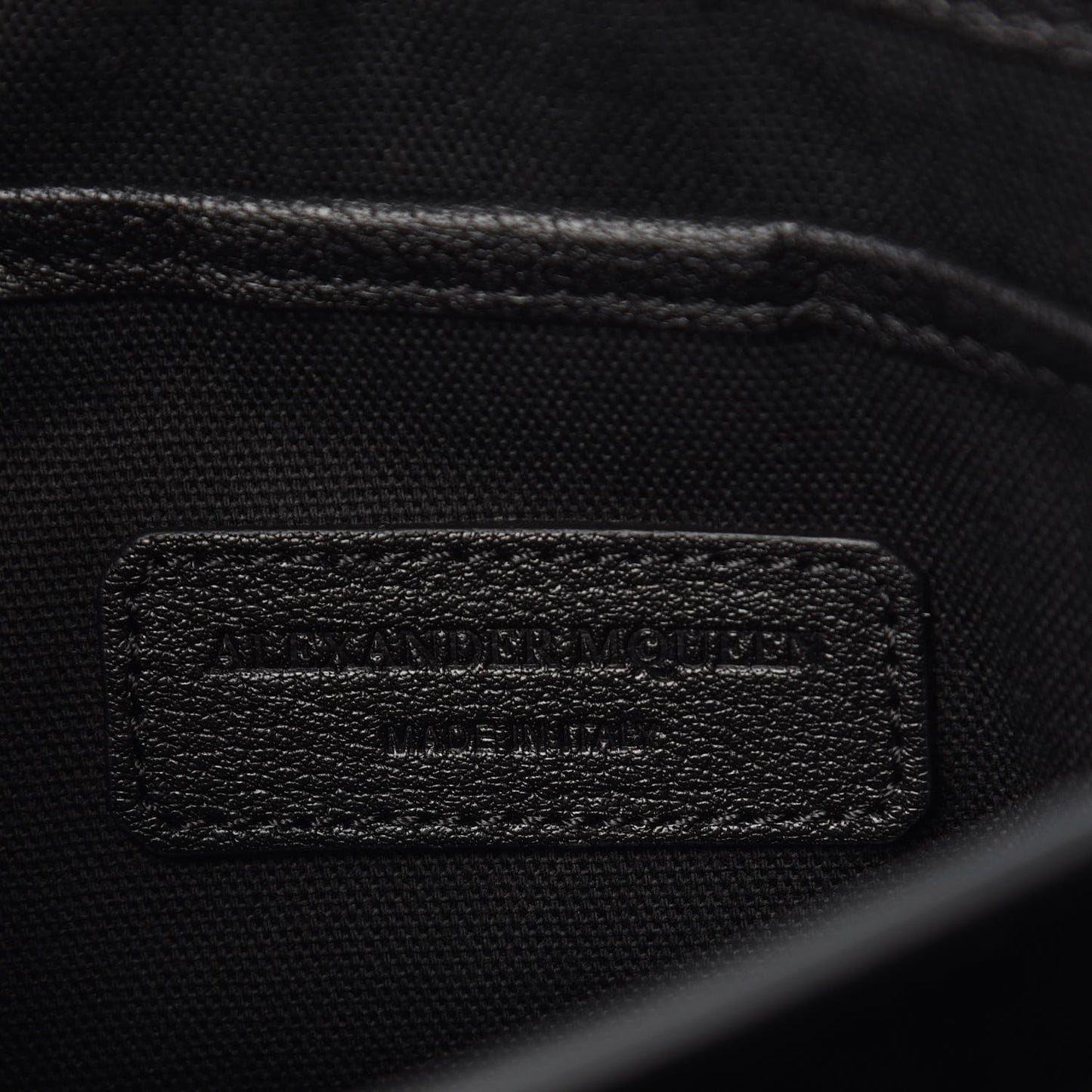 Grained Calfskin Twin Skull Crossbody Black