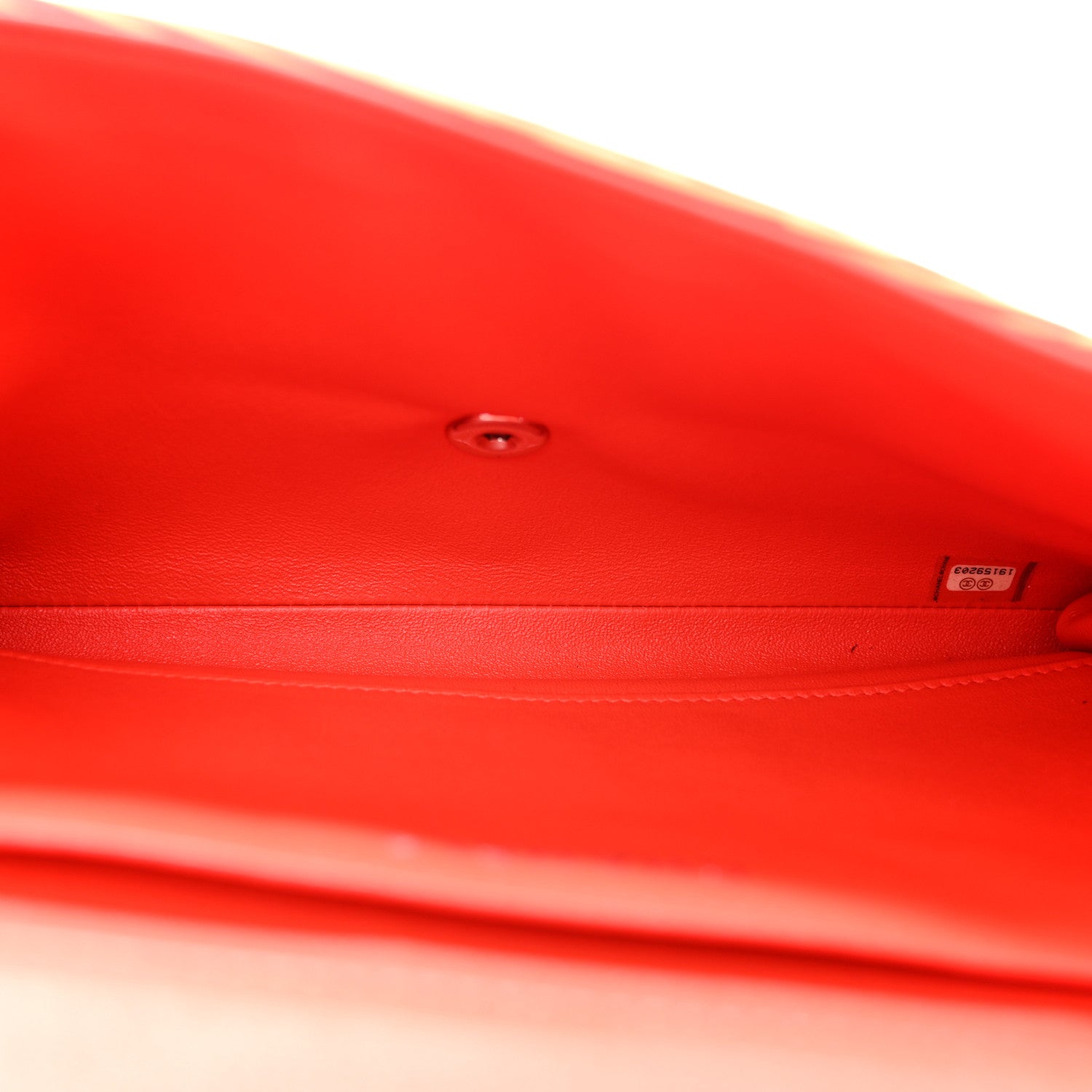 Chanel Patent Calfskin Striped Clutch With Chain Flap Red 5 of 11