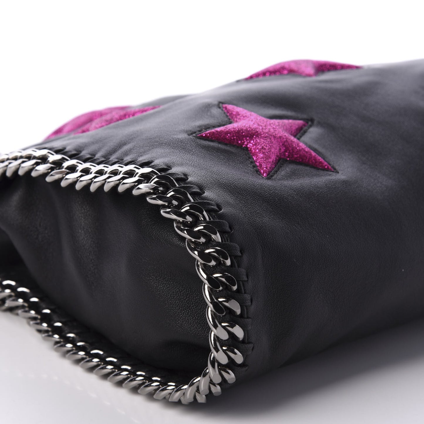 Eco Alter Nappa Embossed Mini Star Falabella Tote Black Pink