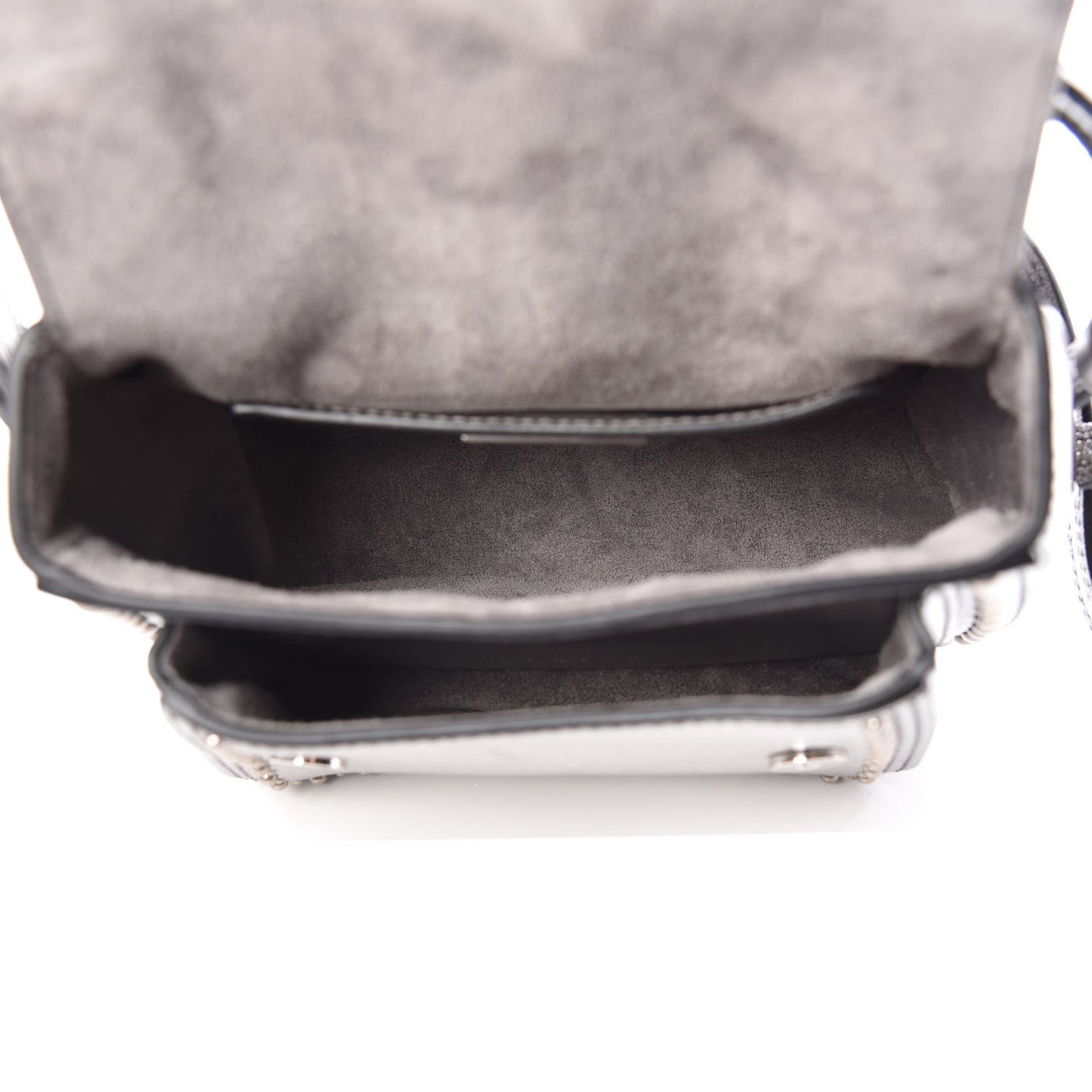 Goatskin Madras Soft Calfskin Crystal Embellished Dahlia Shoulder Bag Chrome