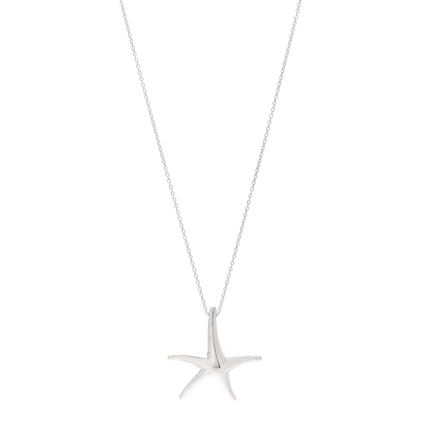 Sterling Silver 28mm Elsa Peretti Starfish Pendant Necklace
