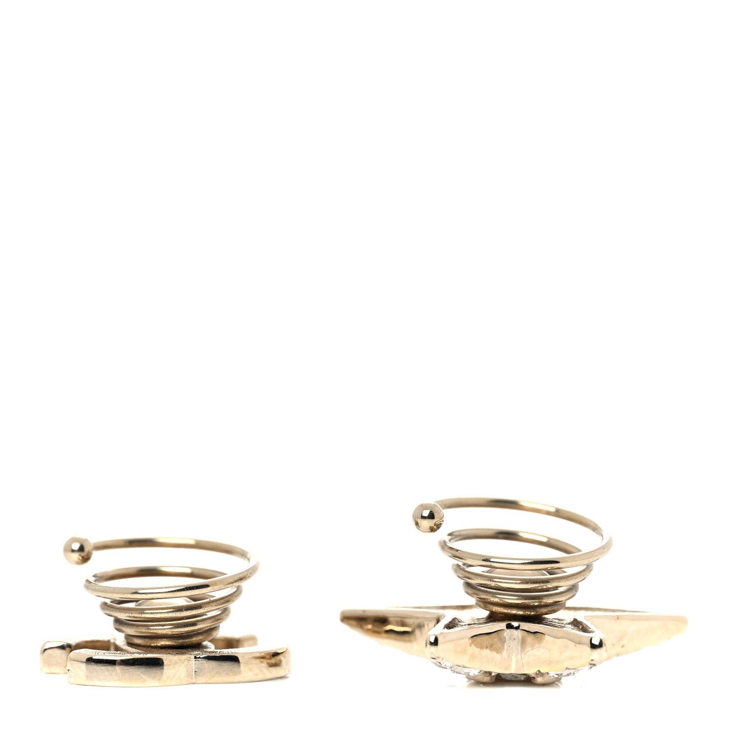 Chanel Crystal CC Star Hair Accessory Set Gold 4 of 6