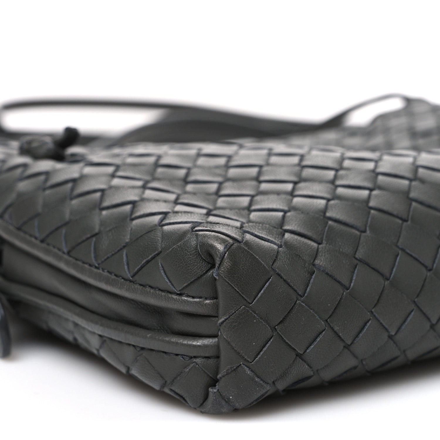 Bottega Veneta Nappa Intrecciato Nodini Crossbody Messenger New Light Grey 10 of 12