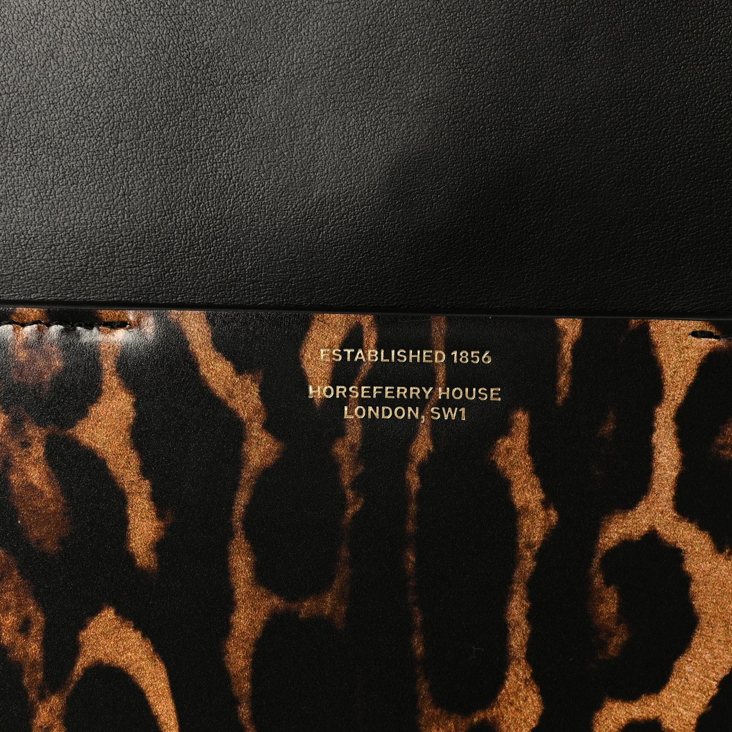 Calfskin Leopard Large Grace Bag Dark Mustard