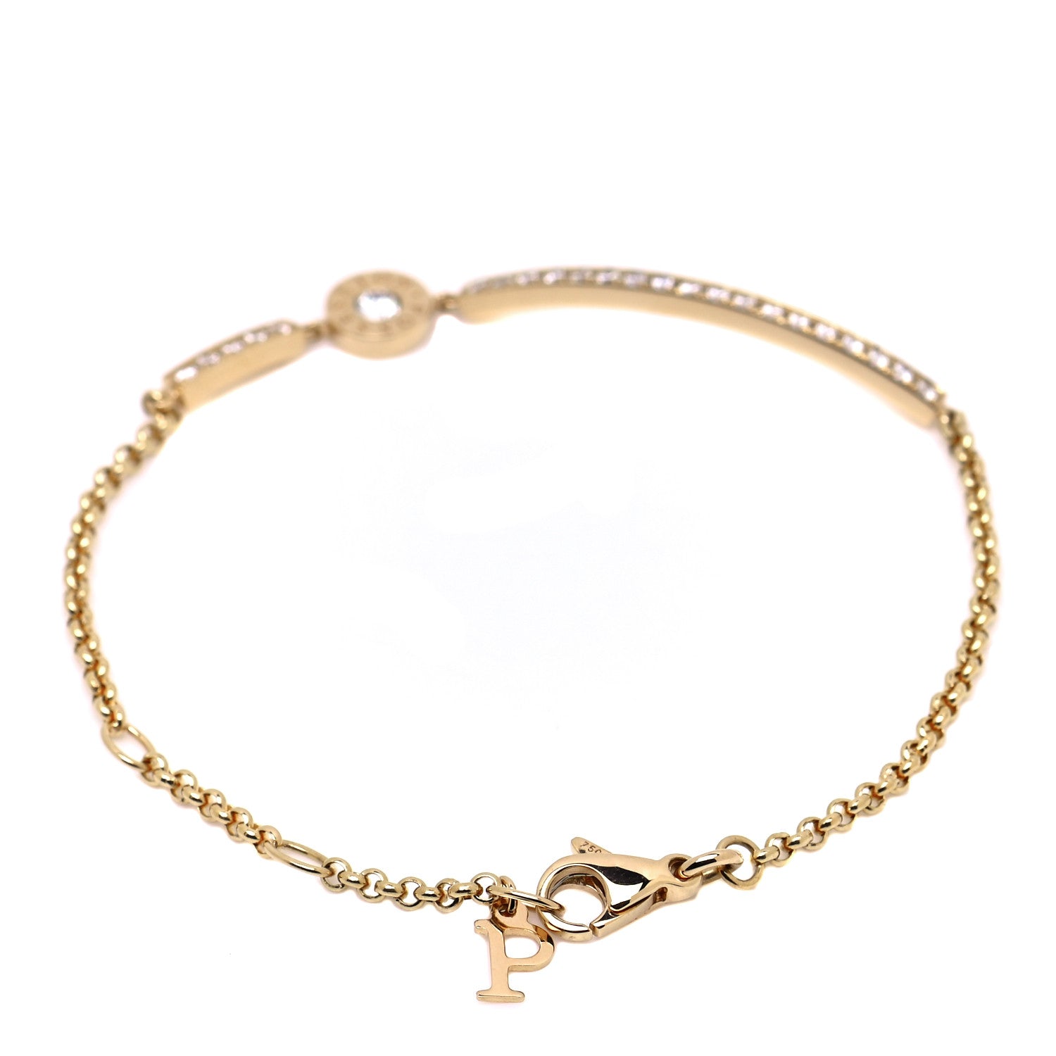 Piaget 18K Yellow Gold Diamond Possession Bar Bracelet 3 of 7