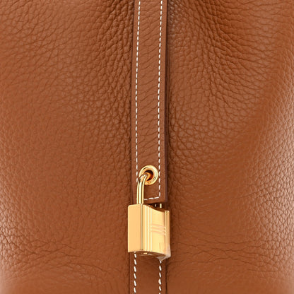 Hermes Taurillon Clemence Picotin Lock 18 PM Gold 8 of 11