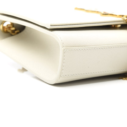 Saint Laurent Grain De Poudre Small Classic Monogram Kate Tassel Satchel Crema Soft 9 of 11