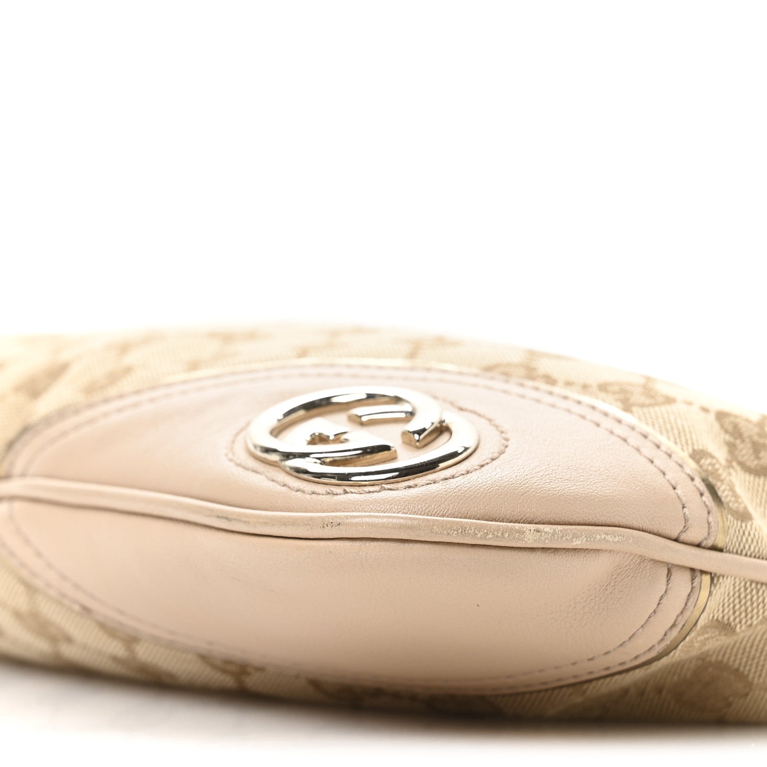 Gucci Monogram Medium New Britt Hobo Beige 9 of 12