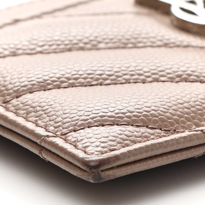 Saint Laurent Grain De Poudre Matelasse Chevron Monogram Credit Card Case Fard 10 of 12