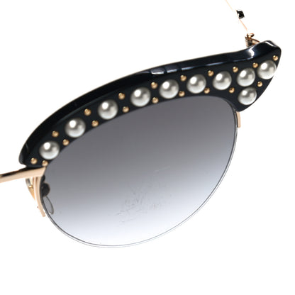 Gucci Pearl Cat Eye Sunglasses GG0212S Black 7 of 9