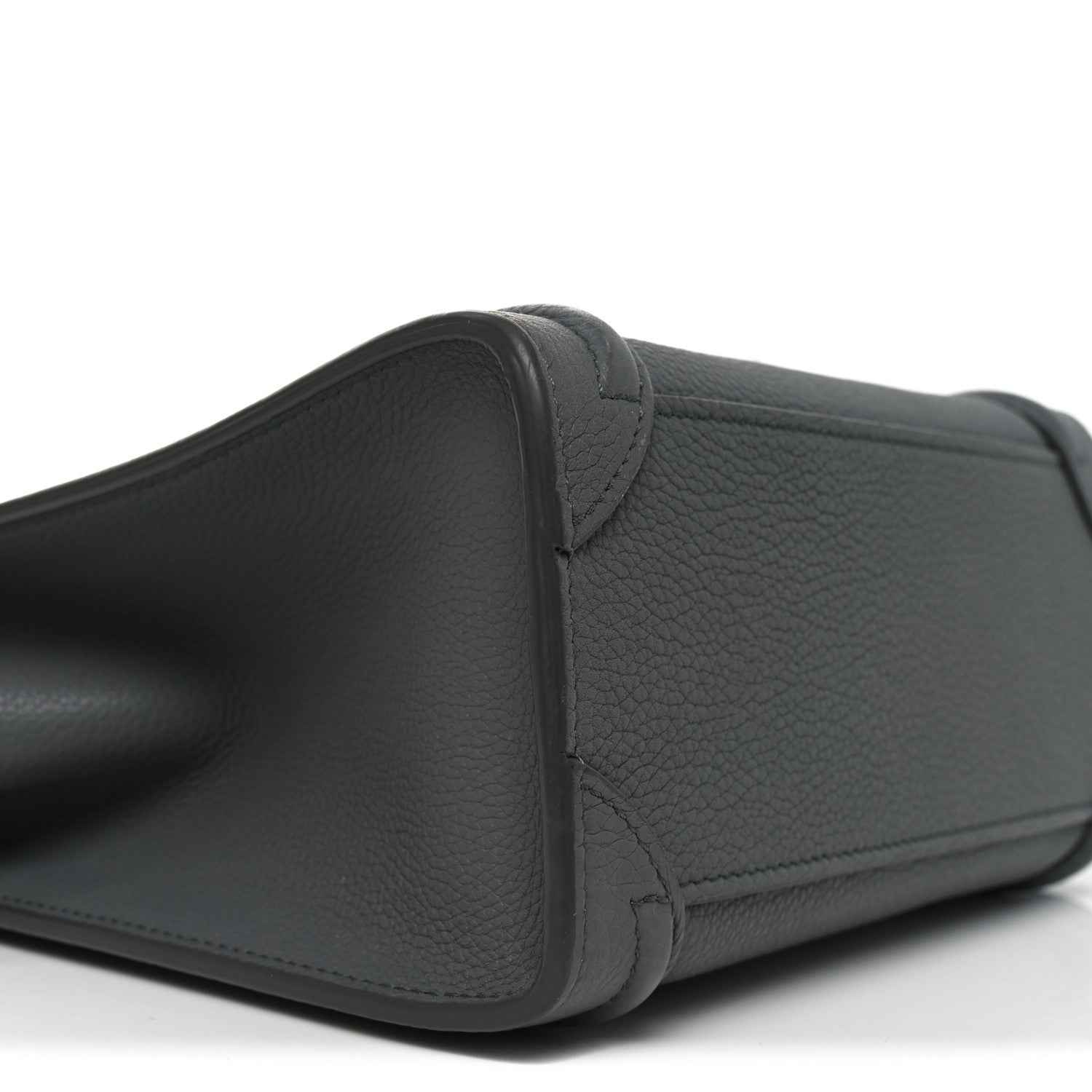 Celine Drummed Calfskin Nano Luggage Kohl 9 of 10