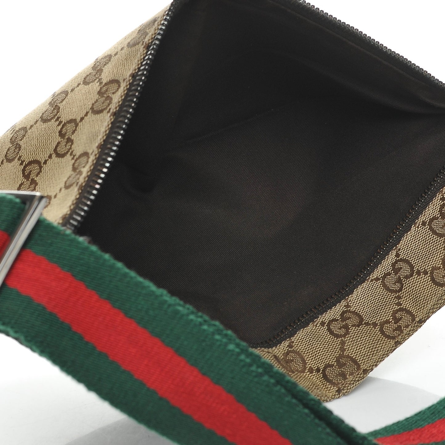Monogram Web Belt Bag Dark Brown