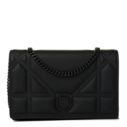 Christian Dior Ultra Matte Calfskin Diorama Wallet on Chain Pouch Black 1 of 5