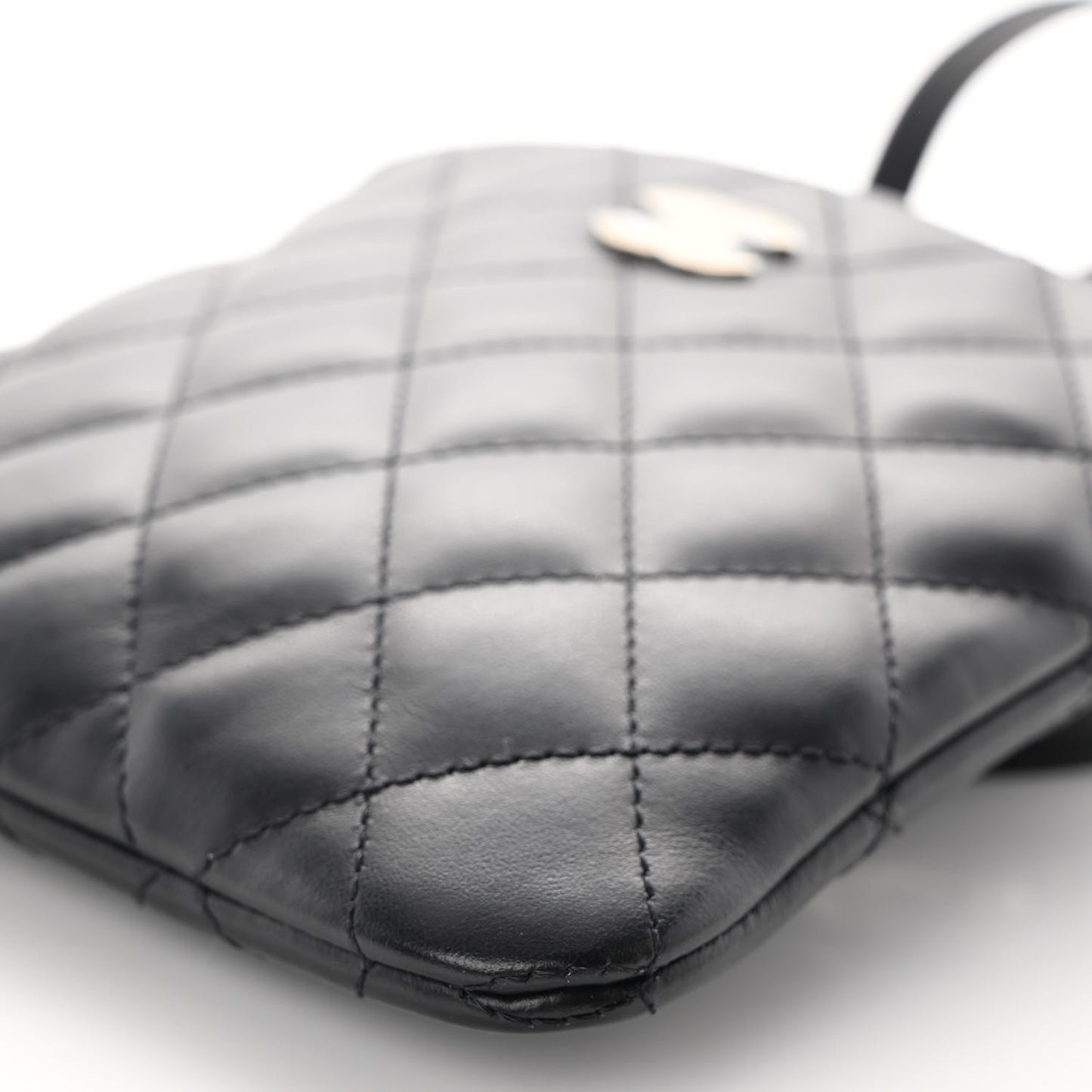 Lambskin Quilted Crossbody Bag Black