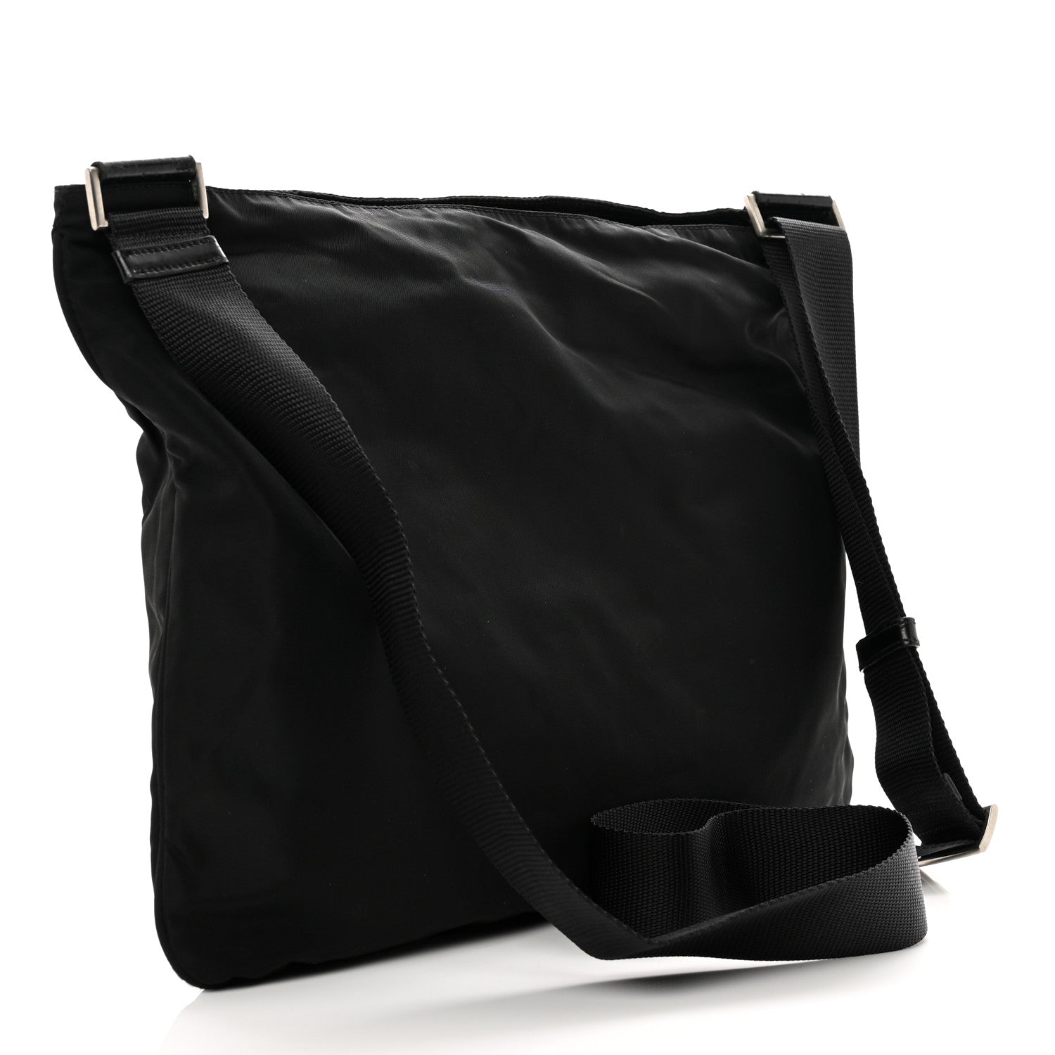 Prada Nylon Vela Flat Messenger Bag Black 3 of 10