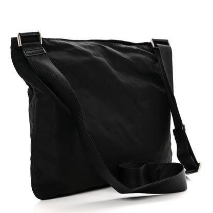 Prada Nylon Vela Flat Messenger Bag Black 3 of 10