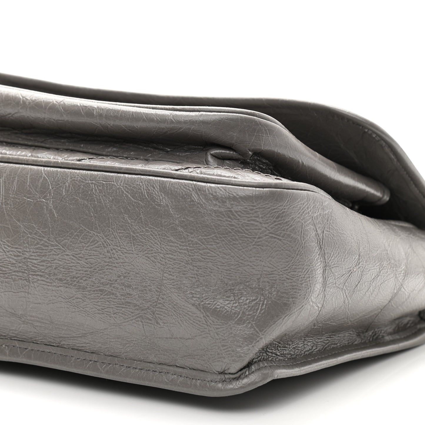 Crinkled Calfskin Matelasse Monogram Medium Niki Chain Satchel Fog