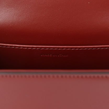 Celine Shiny Calfskin Mini Chain Claude Burgundy 7 of 10
