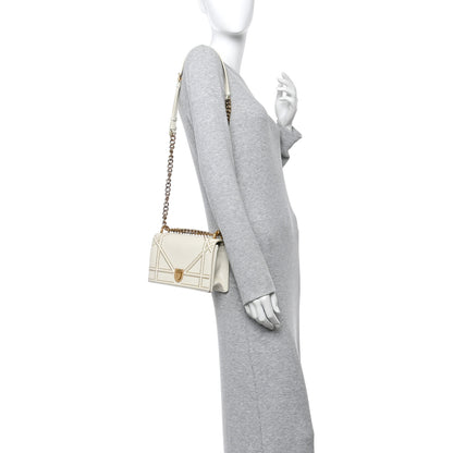 Christian Dior Lambskin Studded Small Diorama Flap Bag Latte 3 of 20