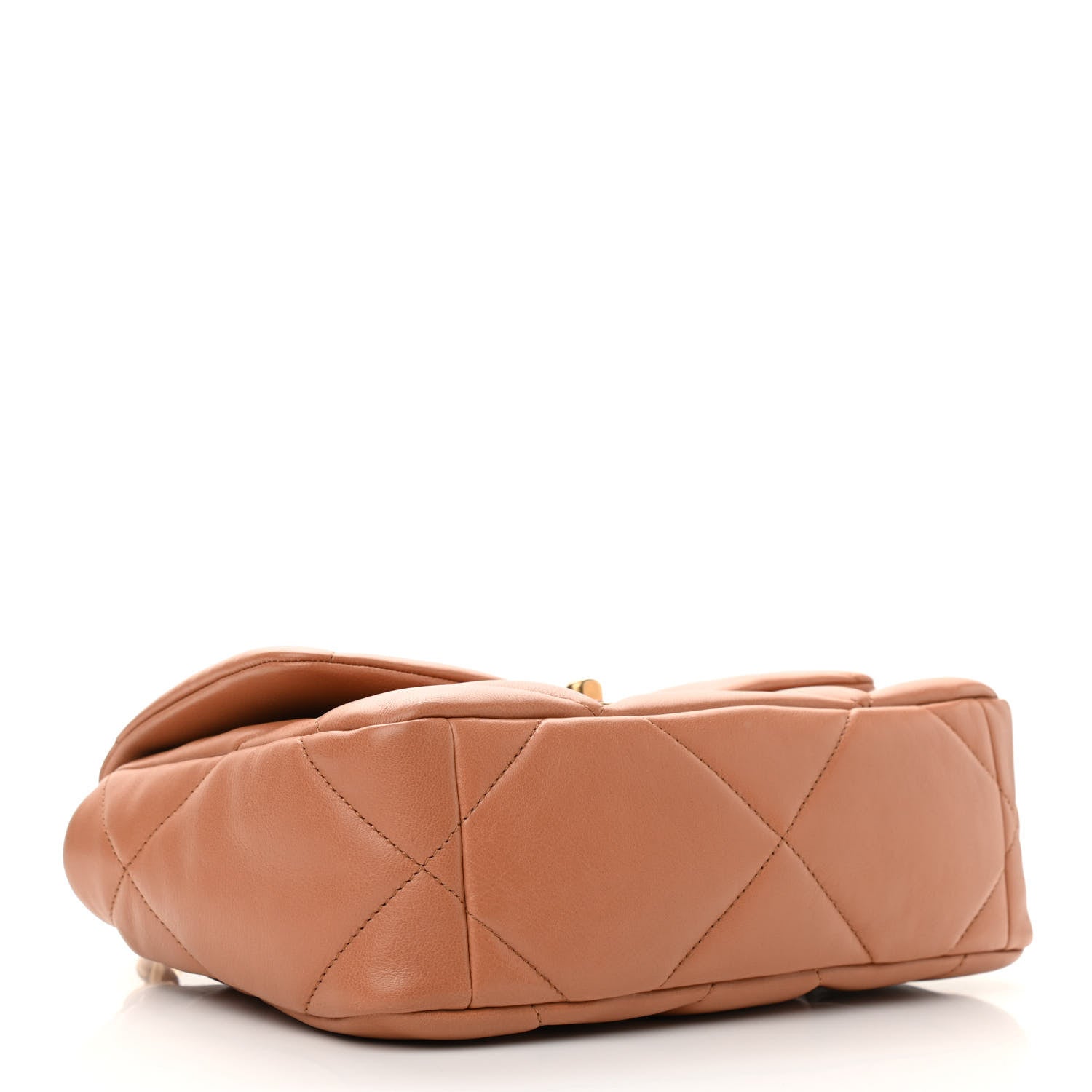 Chanel Lambskin Quilted Medium Chanel 19 Flap Light Brown 4 of 11